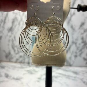 Chic Multi-Hoop Silver Earrings